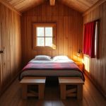 Bedroom Setup in Eco Cabin Rental