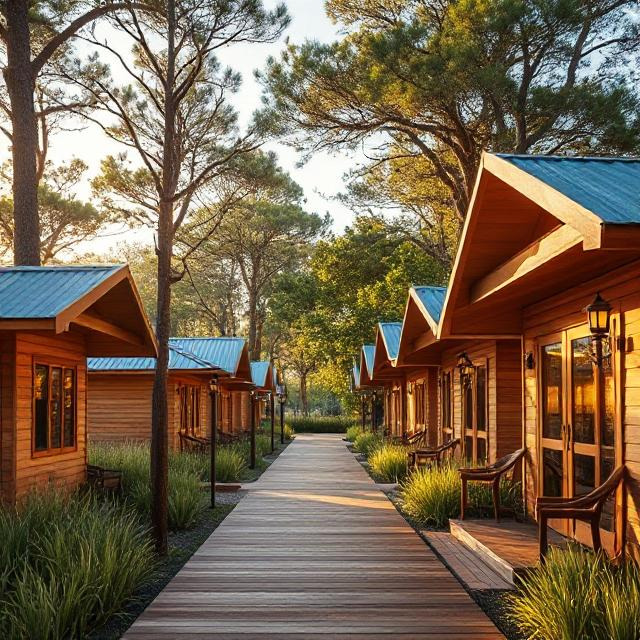 Cabins on the resort
