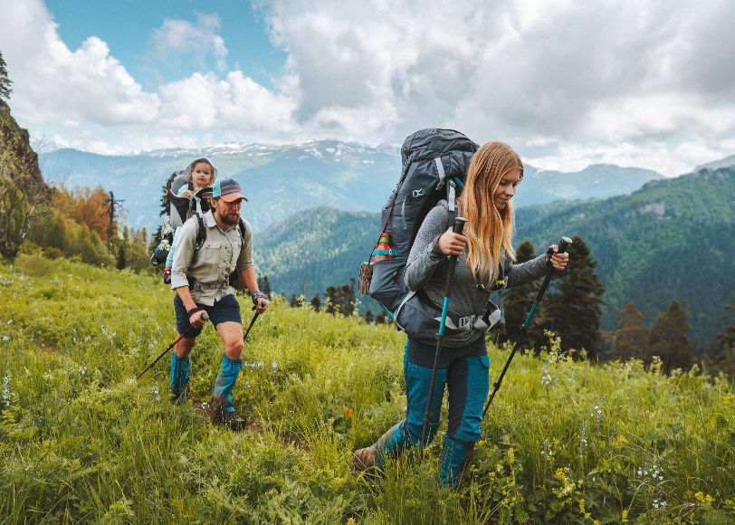 Couple doing guided hiking