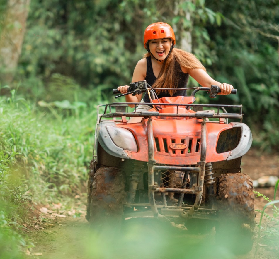 Girl riding atv