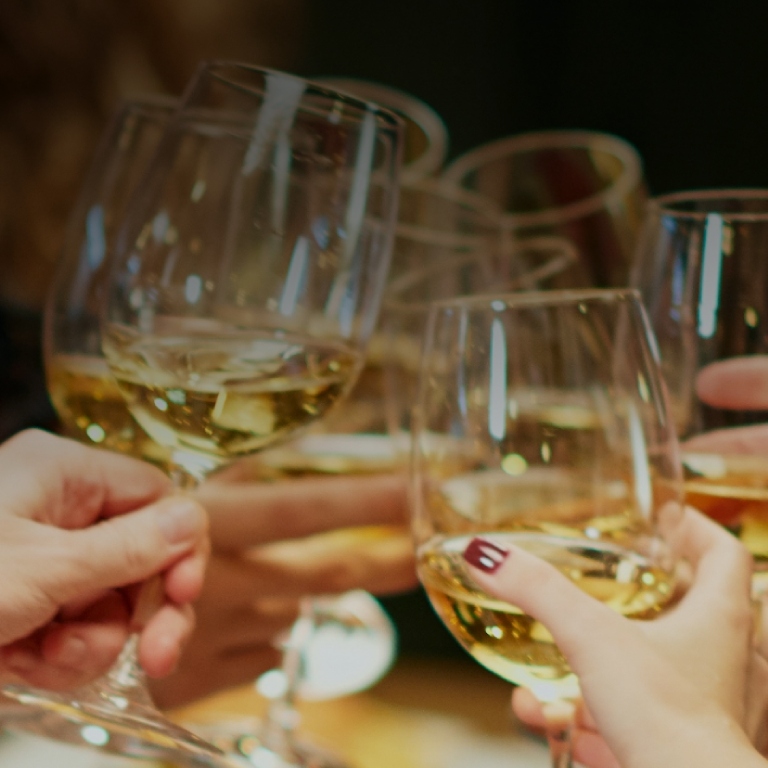 People toasting together