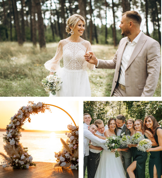 Picture different weddings