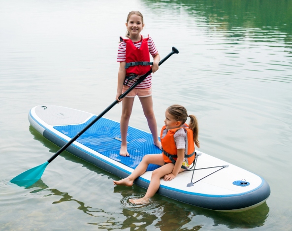 Girls doing paddleboard