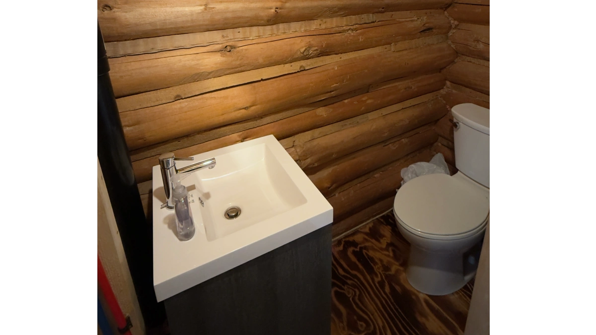Washroom vintage cabin