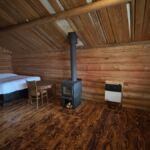 Bed fireplace cabin 150x150